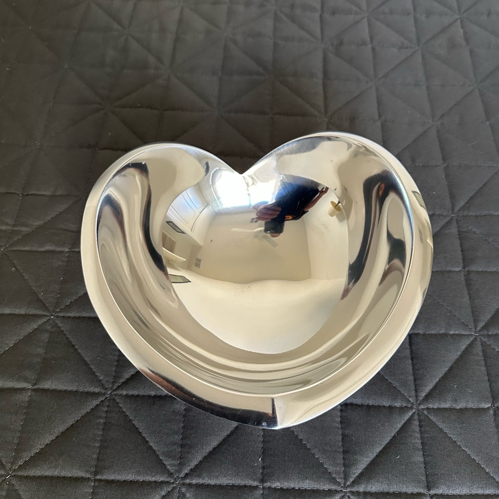 Nambe Silver Heart-Shaped Bowl MT1237